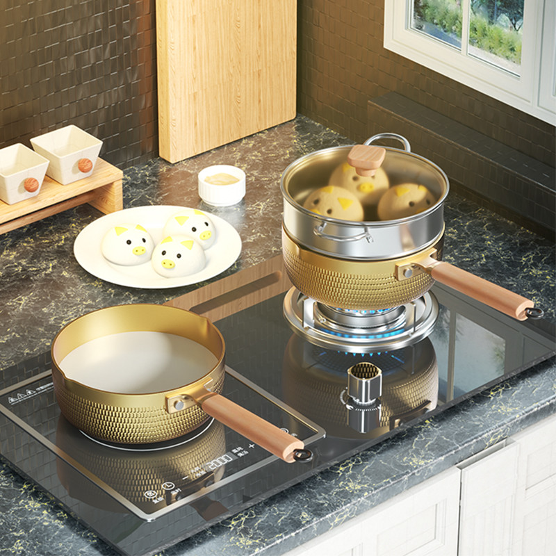 Wajan Penggorengan Aluminium Wajan Anti Lengket Panci Steak Goreng untuk Kompor Induksi Gas Panci Pa