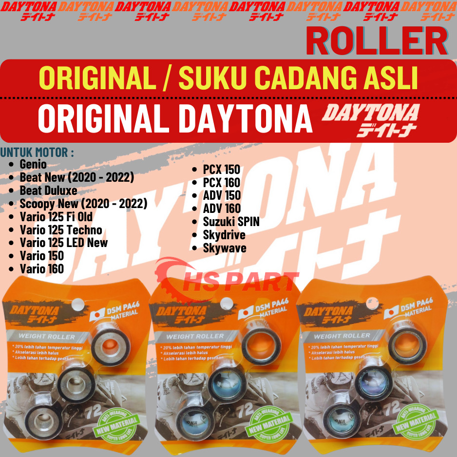 Roller Genio Beat Fi New Lew Deluxe Street Genio Scoopy New 8 9 10 11 12 13 Gram Original Daytona