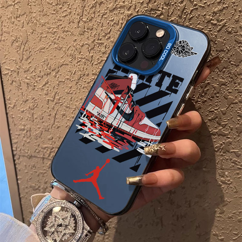 Casing OPPO Reno10 Pro 5G A98 off white bersama-sama AJ1 Material TPU kotak telepon IMD yang cocok u