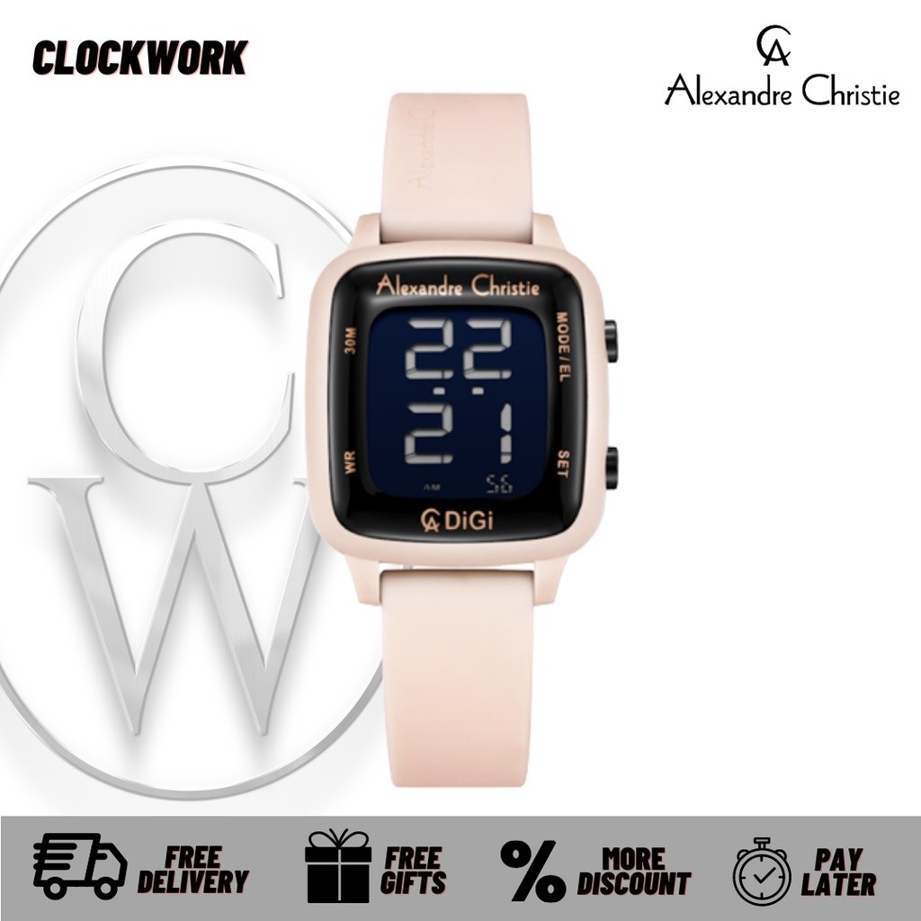 Jam Tangan ALEXANDRE CHRISTIE AC 9369 LHRPNBA Wanita Digital ORIGINAL