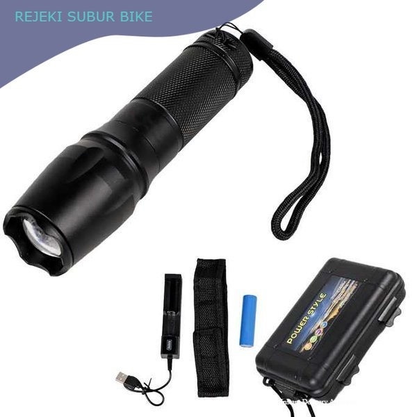 TaffLED Senter E97 Tactical XML-T6 Dengan Baterai Charger Box