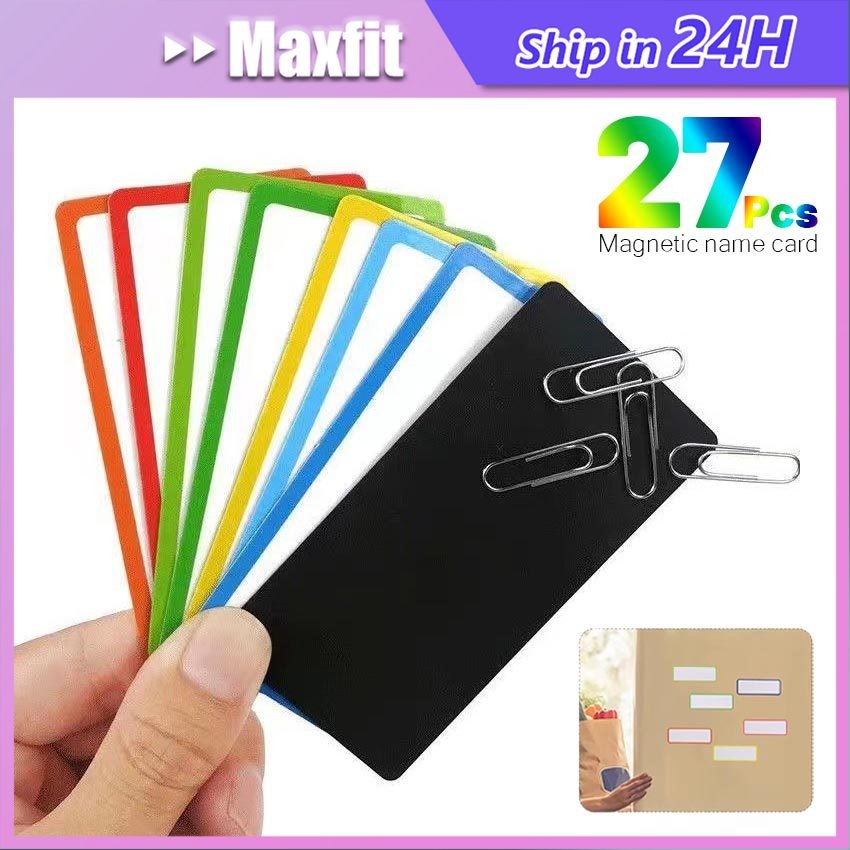 

27Pcs Magnetic Label Magnet Tempelan Kulkas Memo Sticky Notes Magnetic Label Harga / Nametag / Price Tag / Label Harga / Label Produk