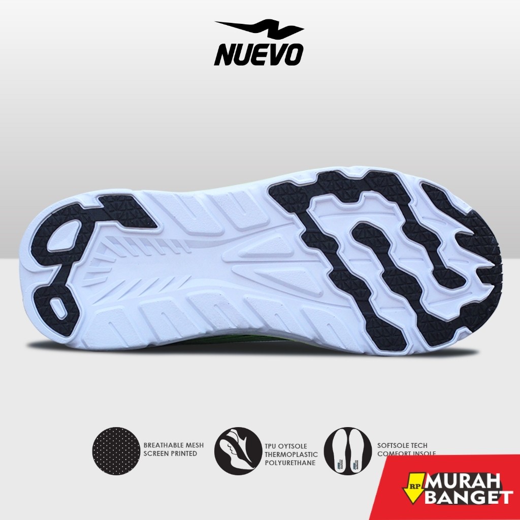 sepatu sneakers lokal terbaik NUEVO - Sepatu Lari Pria Dexter Grey Stabilo Olahraga Running