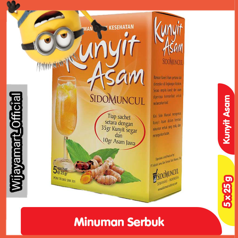 

SIDOMUNCUL Kunyit Asam Minuman Kesehatan Melancarkan Haid Sachet 5 x 25 g