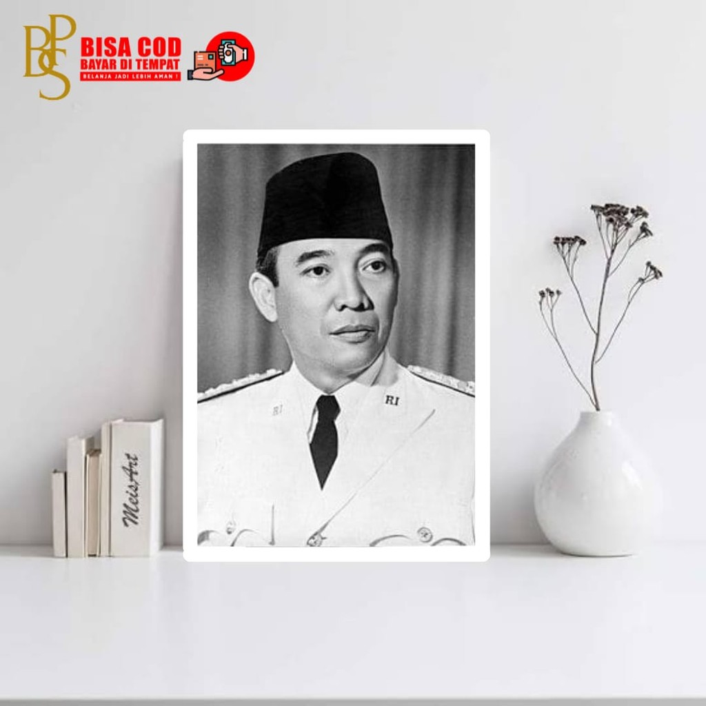 HIASAN DINDING TEMA SOEKARNO -POSTER IR SOEKARNO - FOTO PRESIDEN SUKARNO - HIASAN DINDING - POSTER U