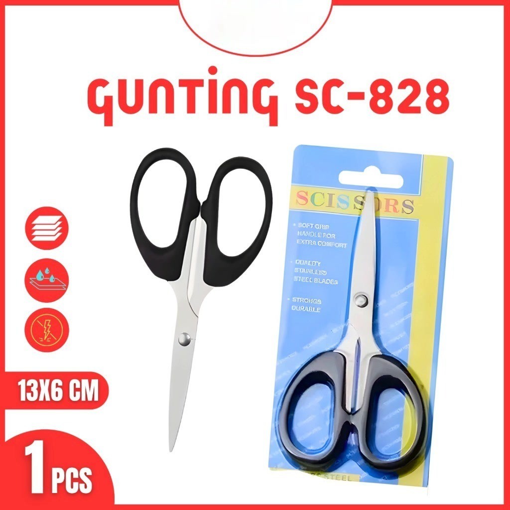 

Gunting Scissors Tajam Stainless Steel 13 cm 13cm SC-828 Gunting Kertas Bukan Joyko Serbaguna