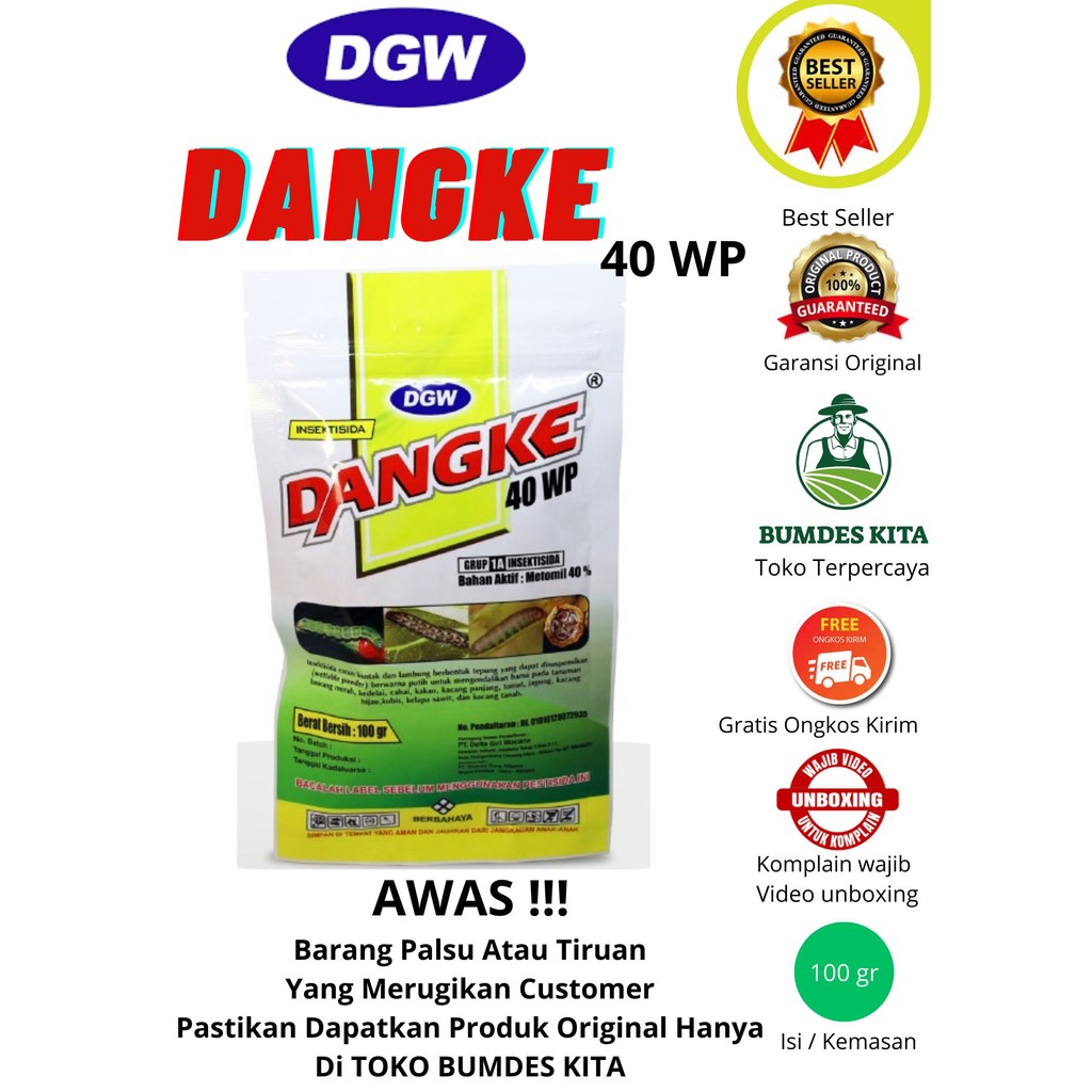 Dangke 40 WP Insektisida Sistemik Metomil 40% - 100 Gram