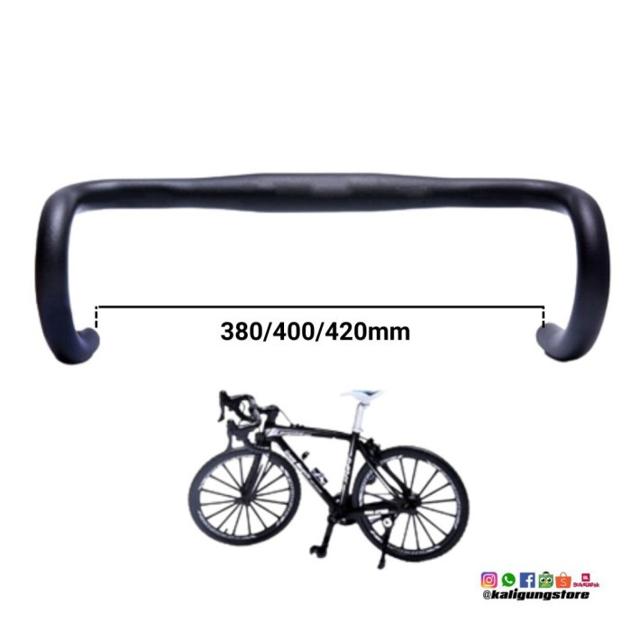 Dropbar Alloy Road Bike 380 400 420 Stang Sepeda Balap Alloy