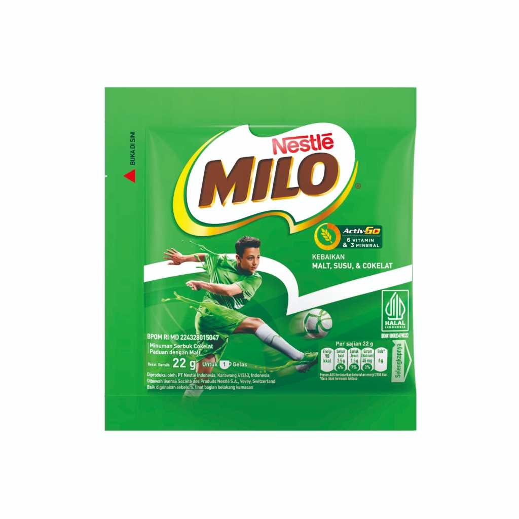 

Susu Coklat Milo Saset 22gr Renteng 1 Renceng 10 Sachet | Maiera Store