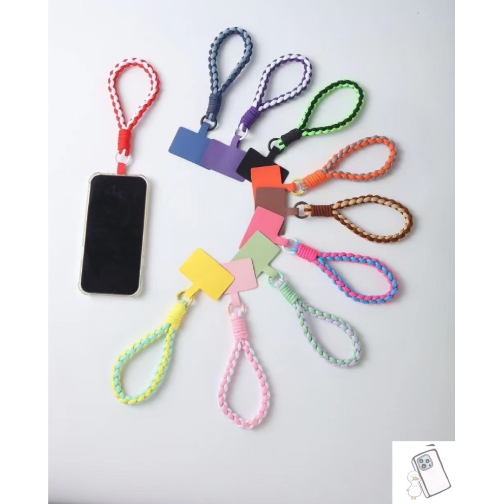 Woven Dual Color Mobile Phone Lanyard with Color Blocking Design Bracelet Suitable for IPhone 16 15 