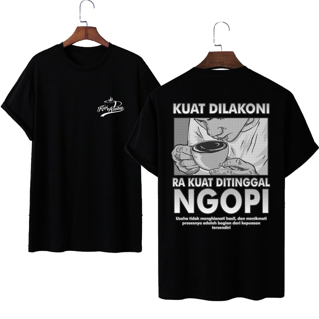 BAJ DISTRO PRIA KOPI ORA KUAT NGOPI KAOS PRIA DEWASA