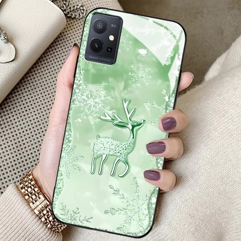 Casing Kaca Keras For Vivo T1 5G T1x 4G T2 4G T3 U10 U3x U20 U3 X50 Lite Z1 Z1i Z1 Lite Z1x Z3x Z5i 
