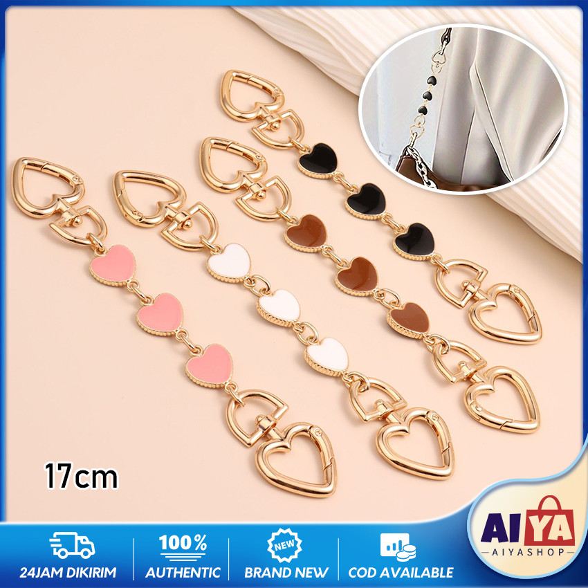 Bag Chain Extender (Bentuk Cinta) Strap Extender Tas Chain Adjuster Connector Bag Chain Rantai