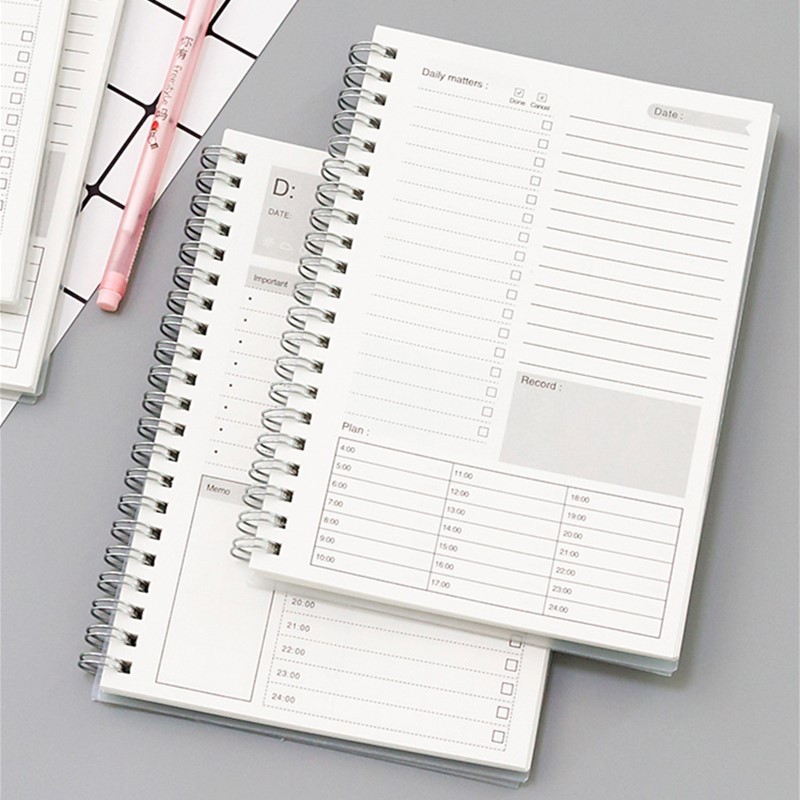 

2024 Notebooks Agendas Planner Diary Weekly Spiral Organizer Libretas A5 Note Books Monthly Kraft Paper Schedule Filofax