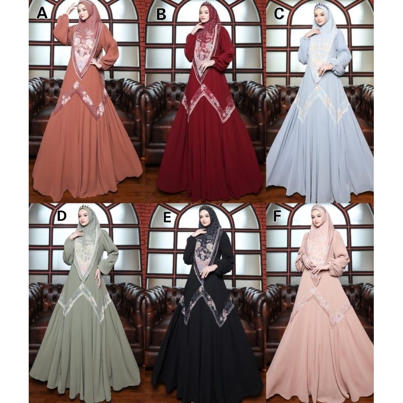 ZAINA SERIES BY HUMAIRA Gamis Syari Ceruty READY RUMAH GAMIS SURABAYA