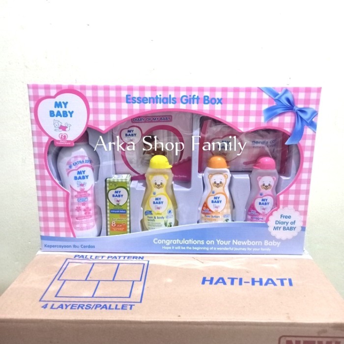 

MY BABY Gift Box Perawatan Bayi Newborn Kado Hadiah Hampers Biru Pink - Pink