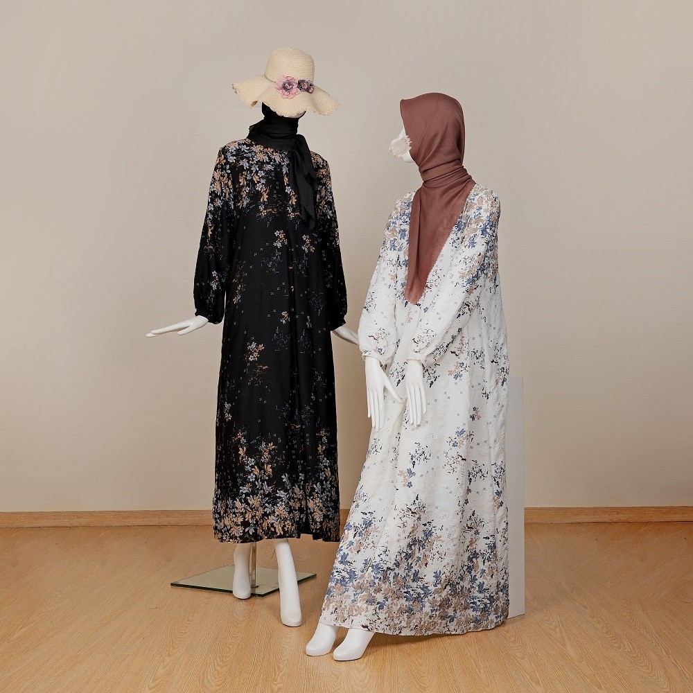 Le Khari Febiela Gamis Crinkle Gamis Busui Gamis Homedress Size S - XL