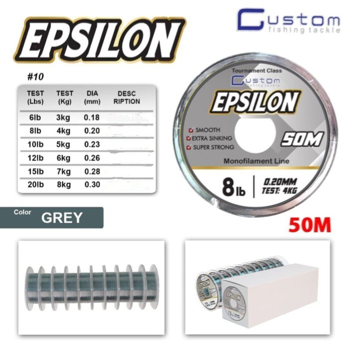 Senar CUSTOM EPSILON 50M | GREY CONECTING