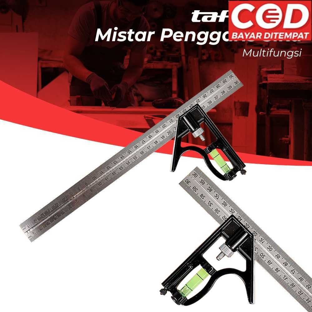 

( Hstore15 BISA COD ) Taffware Mistar Penggaris Siku Adjustable Angle Ruler Waterpass 305mm - ZEAST