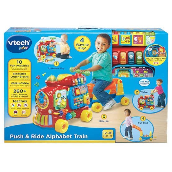 VTECH PUSH & RIDE ALPHABET TRAIN ORIGINAL MAINAN KERETA EDUKASI ANAK