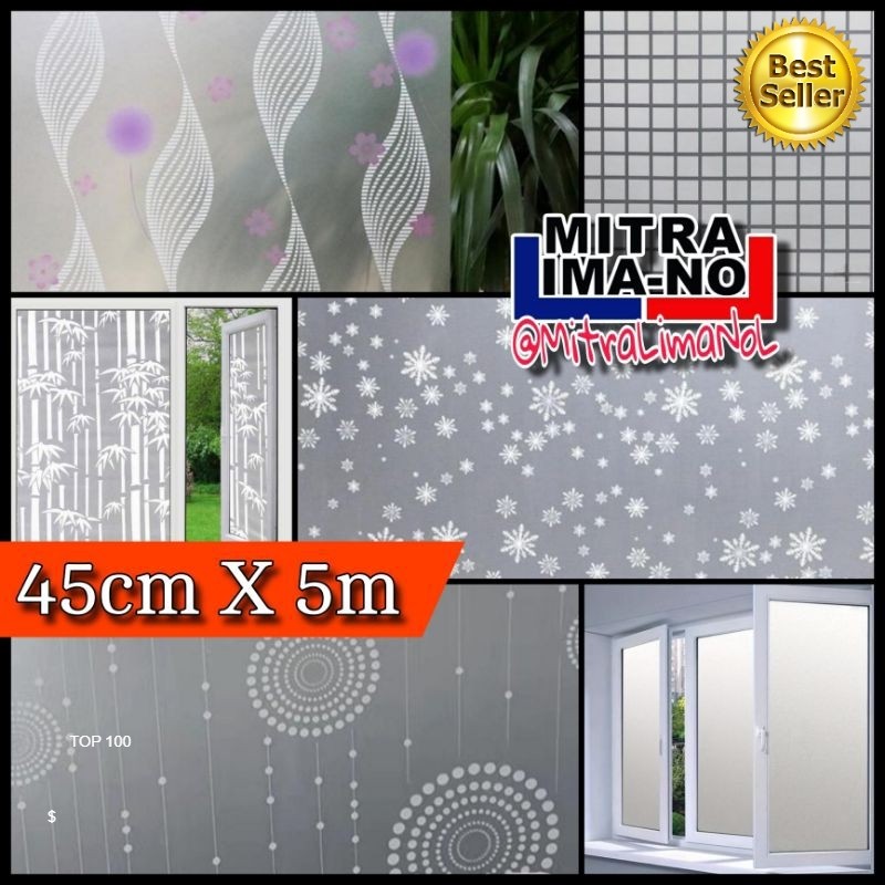 Sticker Kaca / Sandblast [45cm X 5meter] Jendela Pintu Rumah