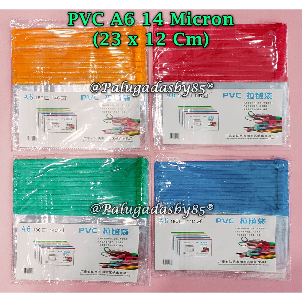 

(1 Pak/12) Map Resleting PVC 23*12 Cm / Pouch Multifungsi Polos / Document Bag GXIMP PVC Resleting