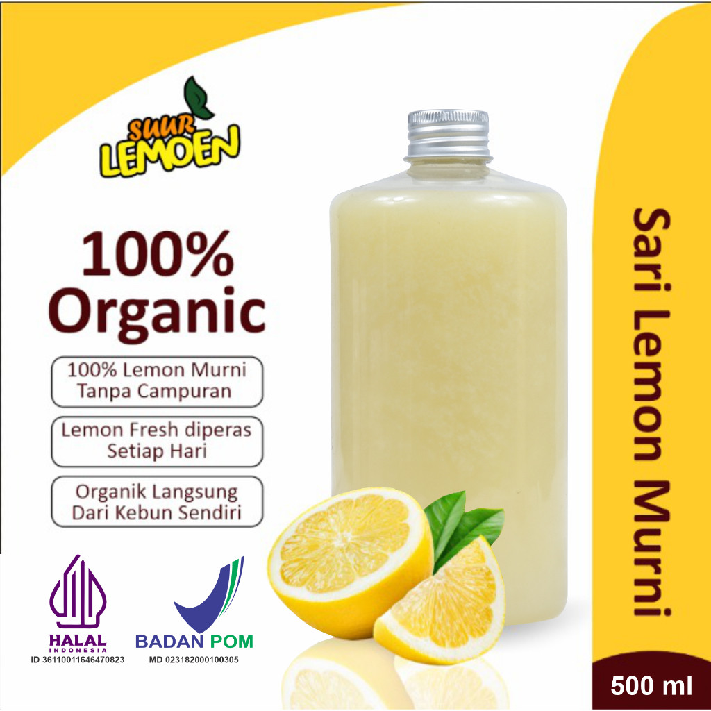 

Sari Lemon 500ML Buah Lemon Organik Untuk Diet dan Detox Tanpa Merk/Brand Herbal Nusantara