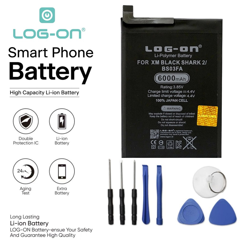 LOG ON XIAOMI BLACK SHARK 2 BS03FA DOUBLE POWER DOUBLE IC BATTERY