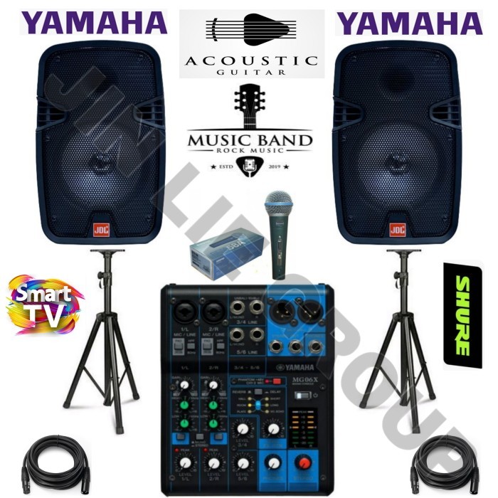 AGEN PAKET SOUND SYSTEM YAMAHA 6 CHANNEL SPEAKER JDL 8 INCH LIVE MUS