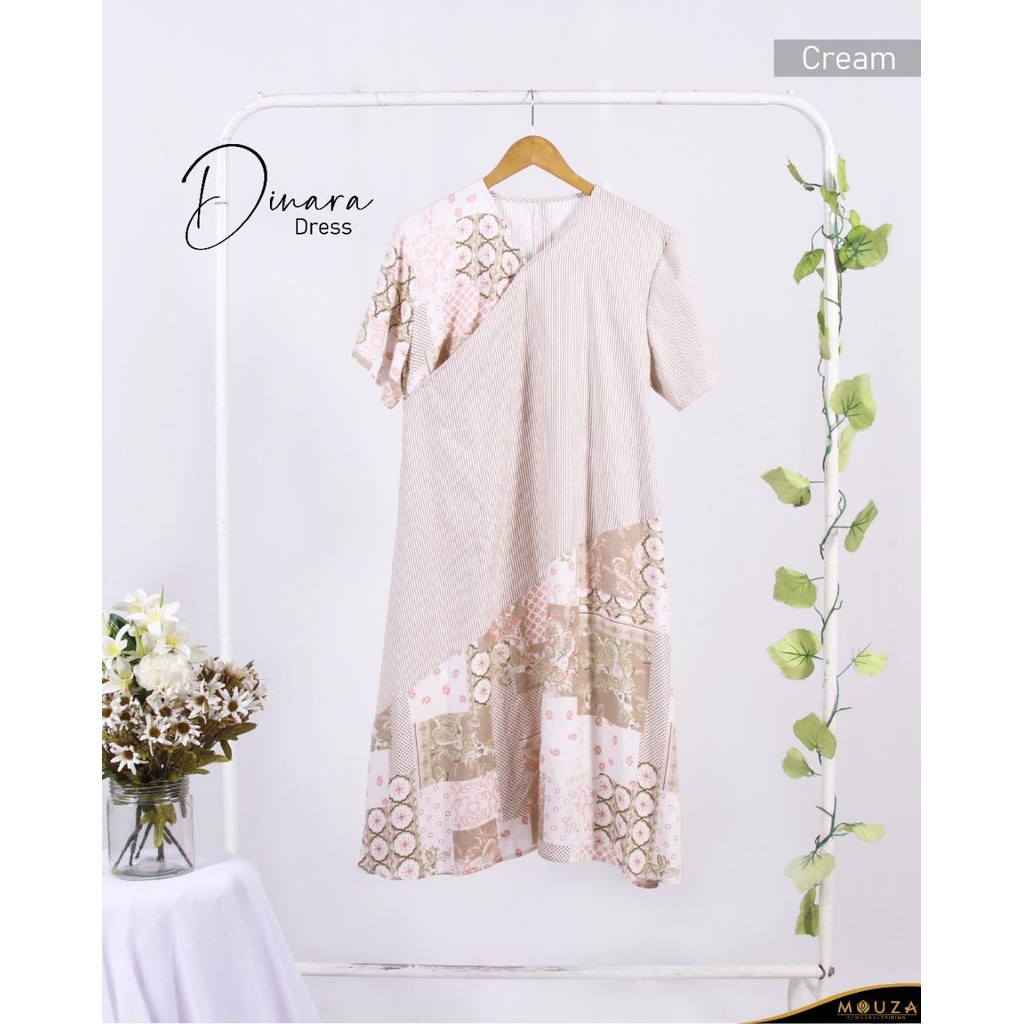 Gallery Muslim Bandung Baju Daster Bahan Salur Series Dinara Dress (free Masker) Original by Mouza O