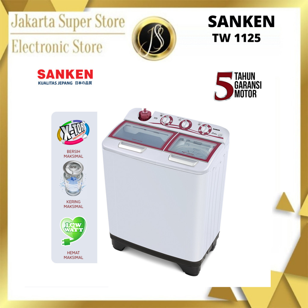 MESIN CUCI SANKEN TW 1125 / 11 KG 2 TABUNG