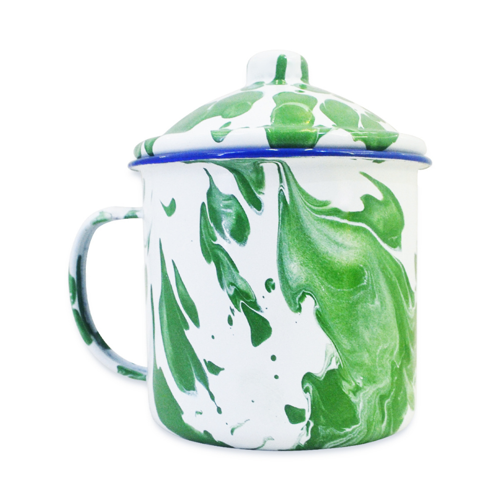Cangkir Mug Lurik SHINK Gelas Enamel Lurik 10cm
