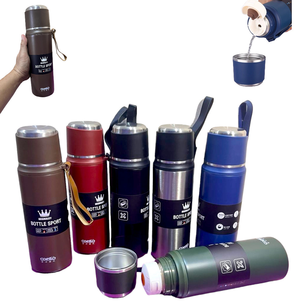 Termos Stainless Thermos Tumbler Premium Botol Minum Kopi Teh Tahan Panas Dingin Air Es Batu 12 Jam