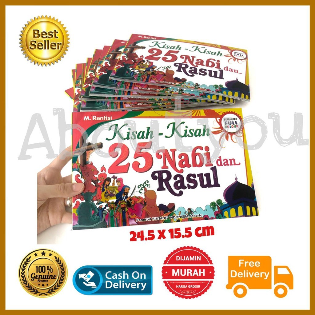 

Buku cerita anak Kisah 25 Nabi dan Rasul teladan bacaan Lengkap warna