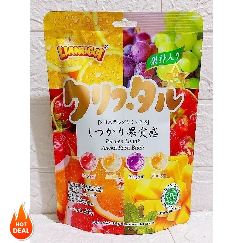 

[Kutek peel off halal]HALAL LIANGGUI PEELED FUDGE 108gr/ LIANG GUI PERMEN LUNAK ANEKA RASA BUAH/ JERUK/ STROBERI/ JAGUNG/ MANGO/ MANGGA/ LIANGGUI