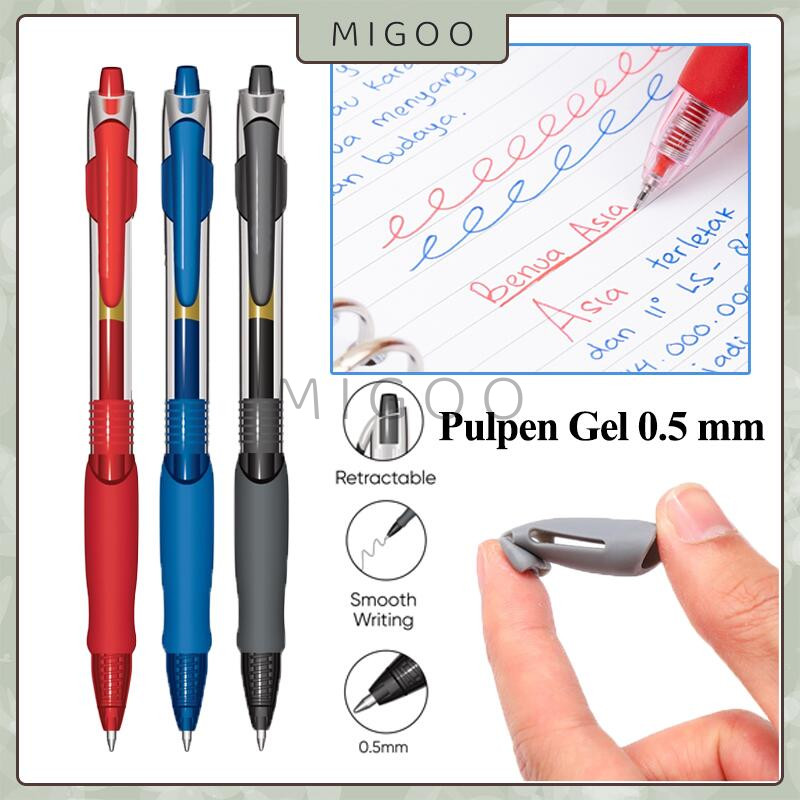 

Pulpen Gel Ink 0.5mm / Gel Pen Pulpen / Pen Pencet Tinta Cair