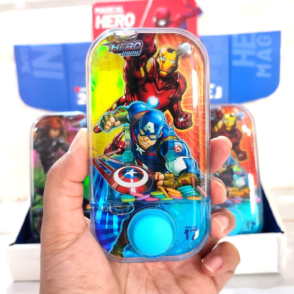 Silver Aries [COD]. Water Game Superhero / Game Tombol Air / Game Ring Air / Mainan Jadul Edukasi Kr