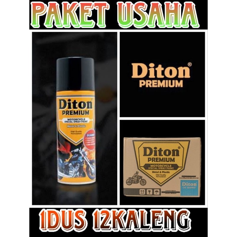B. PAKET USAHA 1 DUS DITON PREMIUM 9239 metallic black hitam mengkilap black doff 9184 white 9102 le