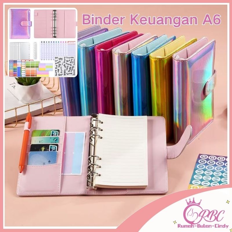 

【Penjual lokal】Paket Binder Keuangan A6 Binder Aesthetic Beberapa Warna Catatan Tabungan Harian