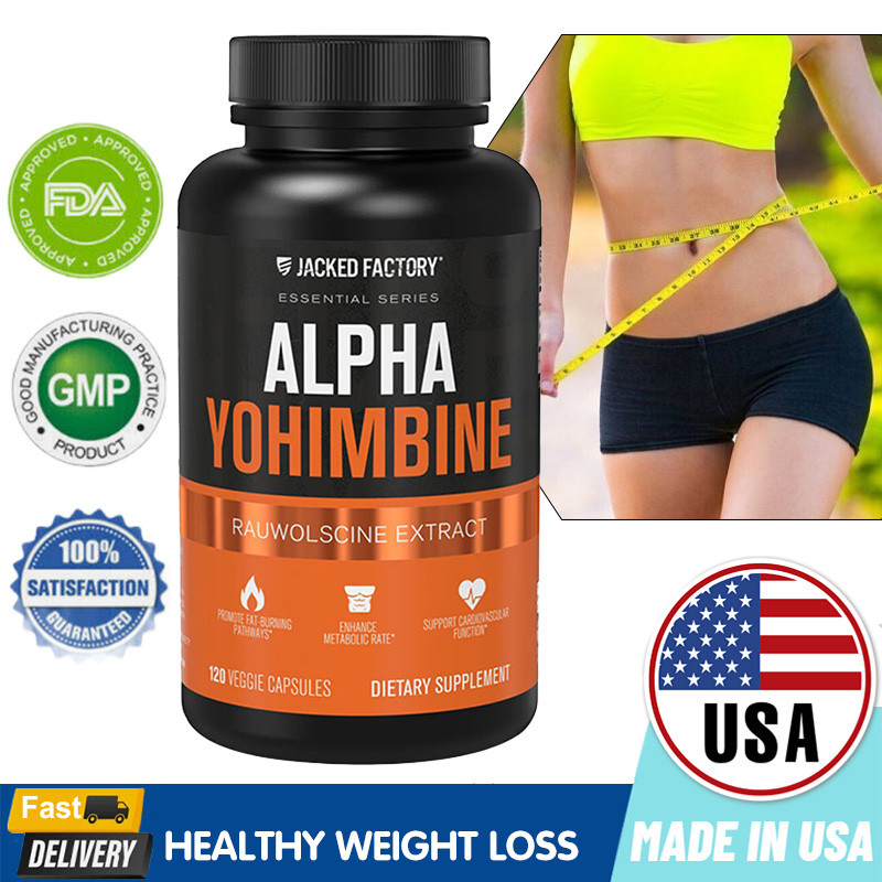Alpha Yohimbe - Yohimbe Bark Fat Burner, Metabolism Booster - 120 Capsules