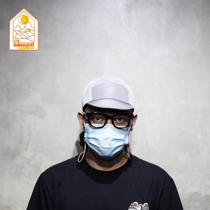 ✨TERLARIS✨ -Topi Capslock Mesh - White Blue