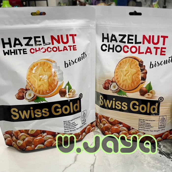 

Swiss Gold Hazelnut Chocolate Biscuits 200g - White Chocolate