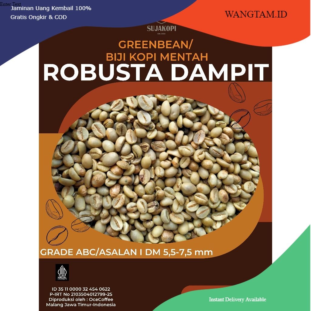 Kopi Robusta Dampit 1kg greenbean biji kopi mentah