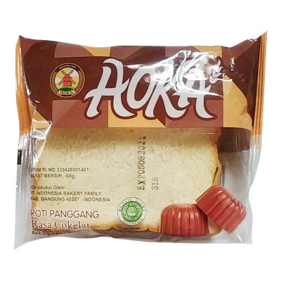 

Aoka Roti Panggang Rasa Cokelat 65 g x 5 pcs