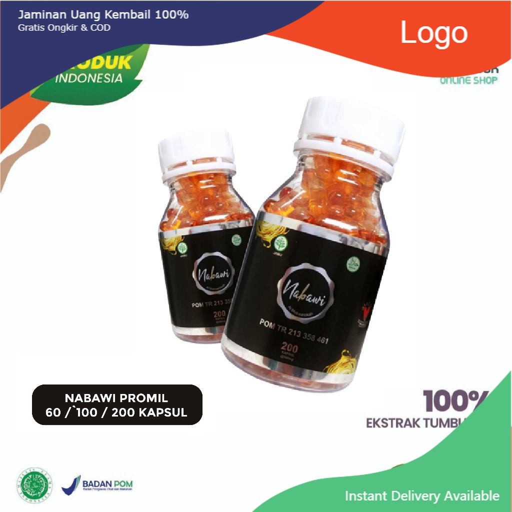 HERBAL Nabawi Promil Oil Habatusauda Suami Istri dan Pelancar Haid Extra Propolis dan Buah Merah Pap