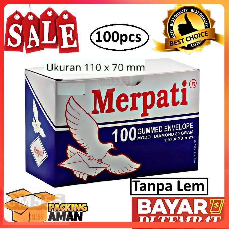 

Amplop Putih Mini Merpati kecil isi 100pcs