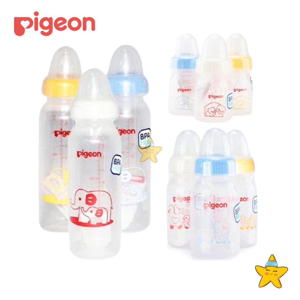 HBK Botol Susu Bayi Pigeon Standard Neck Assorted Dot Bulat Anak Anti Sedak Nipple Baby Bottle PP BP