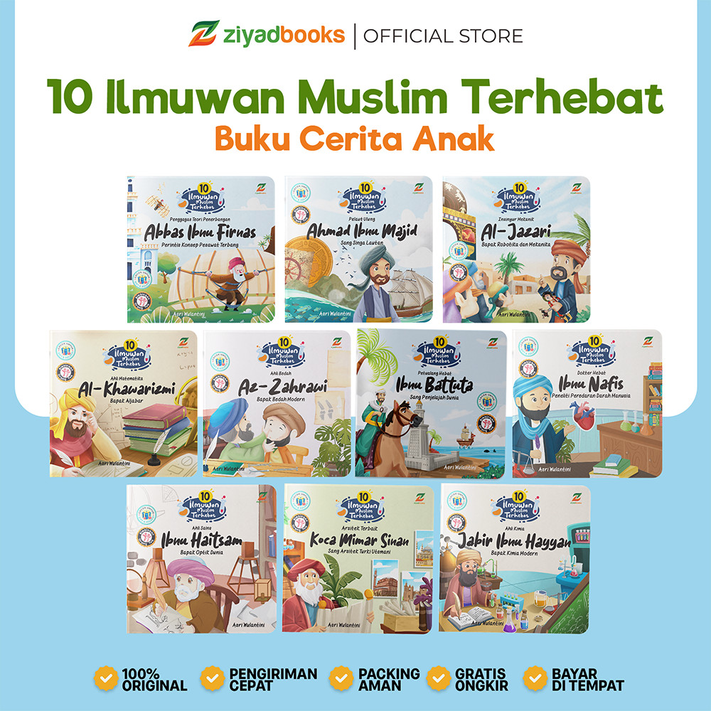 Ziyadbooks - Buku Cerita Anak - 10 Ilmuwan Muslim Terhebat