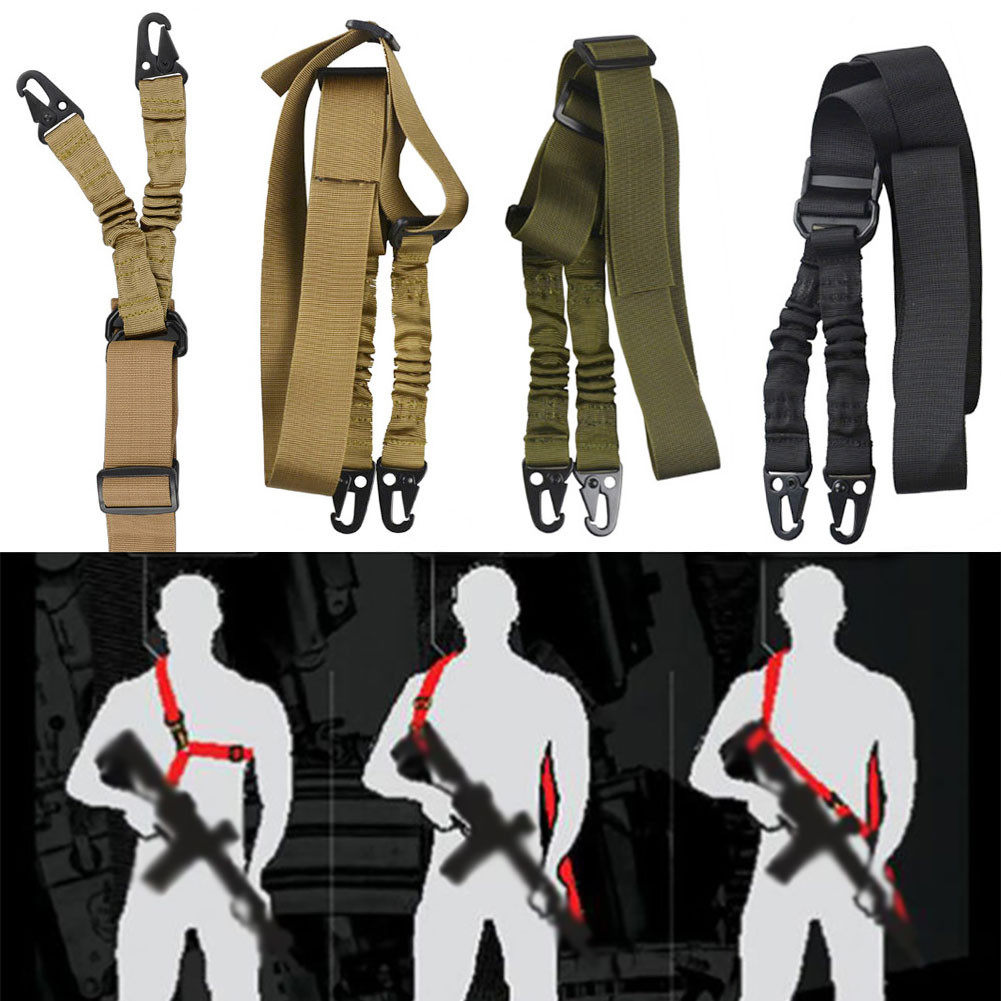 Tactic Guns Sling 3 Point Bungee Airsoft Rifles Strapping Belt Militaries Hunting Part Three-Point G