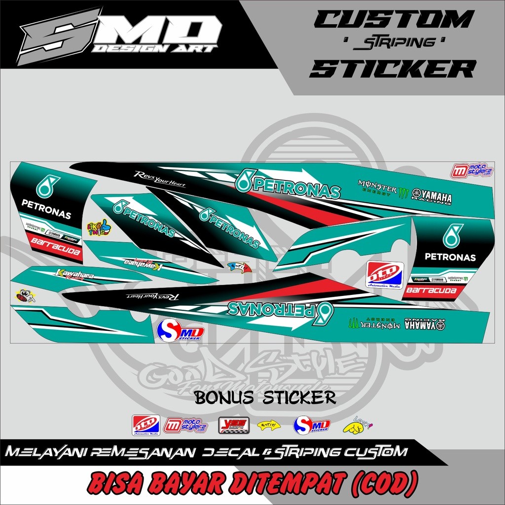 STRIPING VARIASI JUPITER Z ROBOT/Z1 PETRONAS RACING